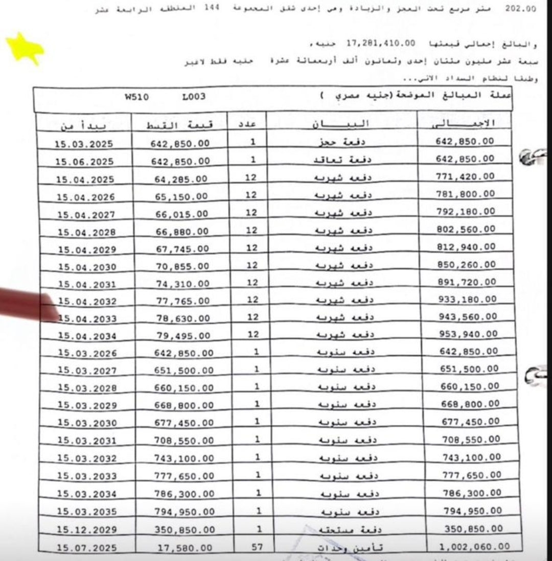 بمدينتي b14 شقه 202م للبيع في